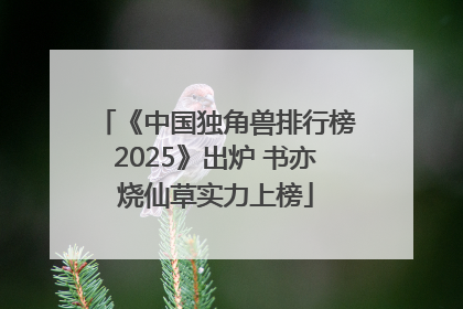 《中国独角兽排行榜2025》出炉 书亦烧仙草实力上榜
