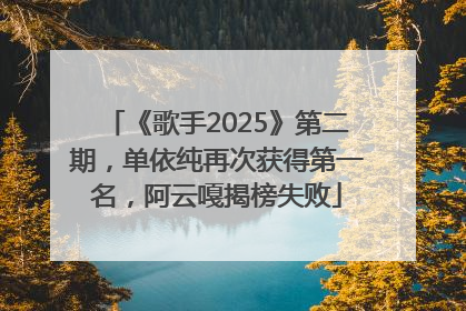 《歌手2025》第二期，单依纯再次获得第一名，阿云嘎揭榜失败
