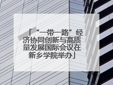 “一带一路”经济协同创新与高质量发展国际会议在新乡学院举办