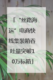 “丝路海运”电商快线集装箱吞吐量突破10万标箱