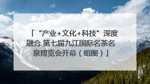 “产业+文化+科技”深度融合 第七届九江国际名茶名泉博览会开幕（组图）