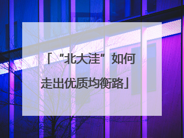 “北大洼”如何走出优质均衡路