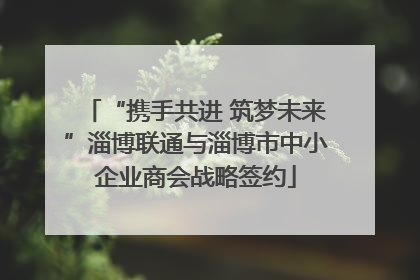 “携手共进 筑梦未来”淄博联通与淄博市中小企业商会战略签约