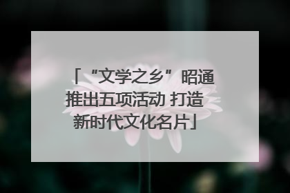 “文学之乡”昭通推出五项活动 打造新时代文化名片