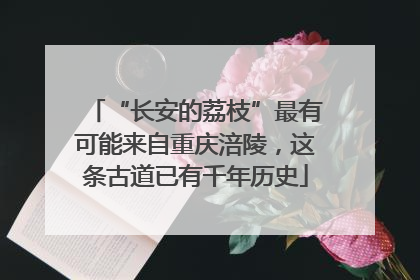 “长安的荔枝”最有可能来自重庆涪陵，这条古道已有千年历史