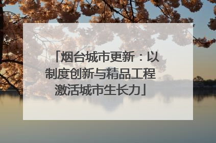 烟台城市更新：以制度创新与精品工程激活城市生长力