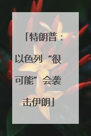 特朗普：以色列“很可能”会袭击伊朗