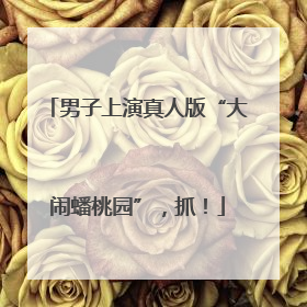 男子上演真人版“大闹蟠桃园”，抓！