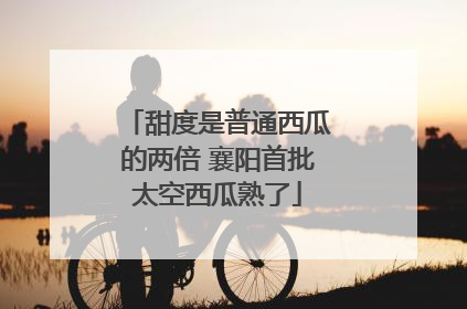 甜度是普通西瓜的两倍 襄阳首批太空西瓜熟了