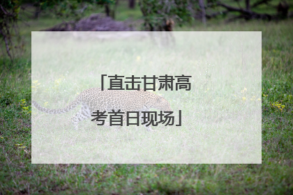 直击甘肃高考首日现场