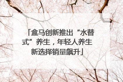 盒马创新推出“水替式”养生，年轻人养生新选择销量飙升