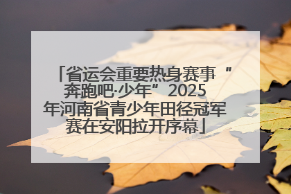 省运会重要热身赛事“奔跑吧·少年”2025年河南省青少年田径冠军赛在安阳拉开序幕