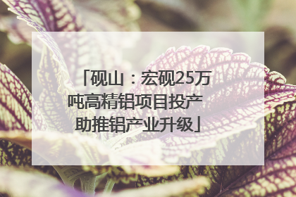 砚山：宏砚25万吨高精铝项目投产 助推铝产业升级