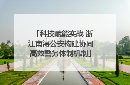 科技赋能实战 浙江南浔公安构建协同高效警务体制机制
