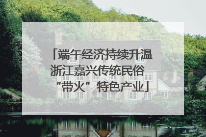 端午经济持续升温 浙江嘉兴传统民俗“带火”特色产业