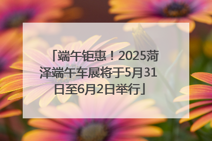 端午钜惠！2025菏泽端午车展将于5月31日至6月2日举行