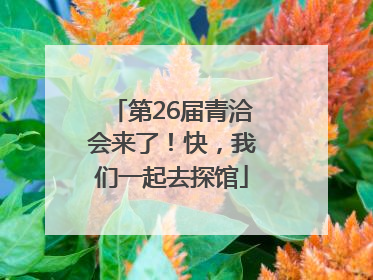 第26届青洽会来了！快，我们一起去探馆