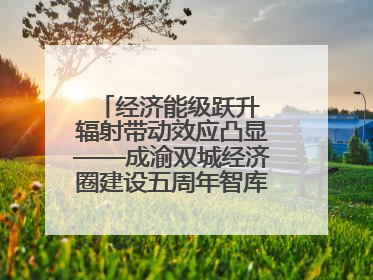 经济能级跃升 辐射带动效应凸显——成渝双城经济圈建设五周年智库成果重磅发布