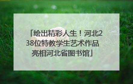 绘出精彩人生！河北238位特教学生艺术作品亮相河北省图书馆