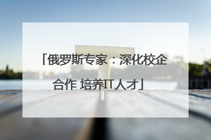 俄罗斯专家：深化校企合作 培养IT人才