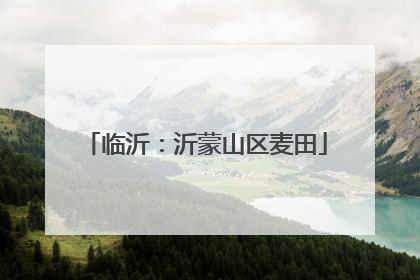 临沂：沂蒙山区麦田
