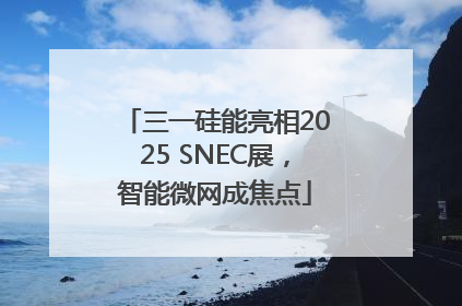 三一硅能亮相2025 SNEC展，智能微网成焦点
