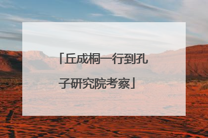 丘成桐一行到孔子研究院考察