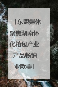 东盟媒体聚焦湖南怀化箱包产业 产品畅销亚欧美