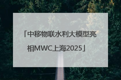 中移物联水利大模型亮相MWC上海2025