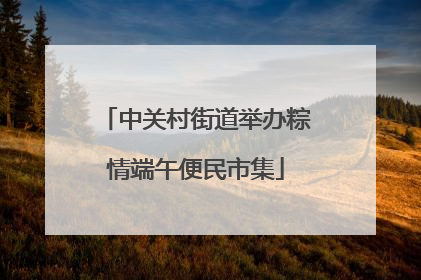 中关村街道举办粽情端午便民市集