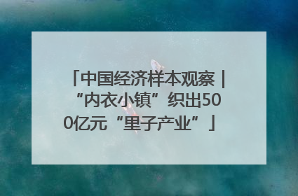 中国经济样本观察｜“内衣小镇”织出500亿元“里子产业”
