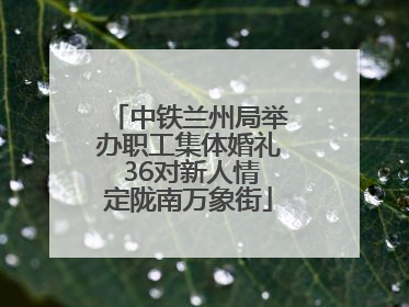 中铁兰州局举办职工集体婚礼 36对新人情定陇南万象街
