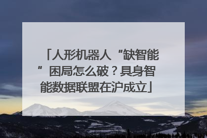 人形机器人“缺智能”困局怎么破？具身智能数据联盟在沪成立