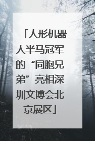 人形机器人半马冠军的“同胞兄弟”亮相深圳文博会北京展区