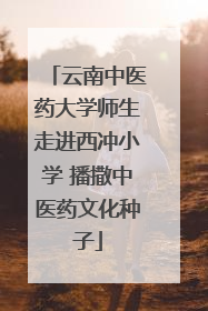 云南中医药大学师生走进西冲小学 播撒中医药文化种子