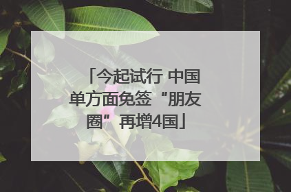 今起试行 中国单方面免签“朋友圈”再增4国