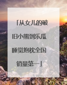 从女儿的破旧小熊到乐瓜睡觉抱枕全国销量第一