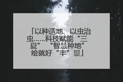 以种适地、以虫治虫……科技赋能“三夏” “智慧种地”绘就好“丰”景