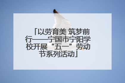 以劳育美 筑梦前行——宁国市宁阳学校开展“五一”劳动节系列活动