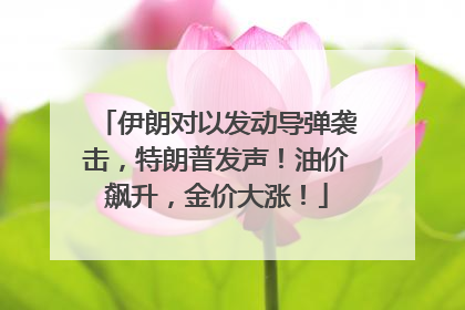 伊朗对以发动导弹袭击，特朗普发声！油价飙升，金价大涨！