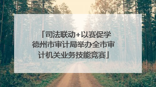 司法联动+以赛促学 德州市审计局举办全市审计机关业务技能竞赛
