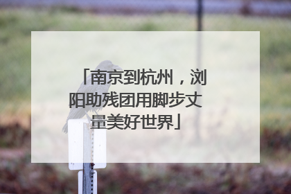 南京到杭州，浏阳助残团用脚步丈量美好世界