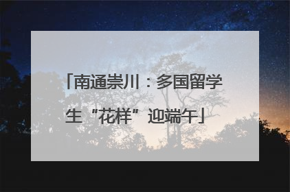 南通崇川：多国留学生“花样”迎端午