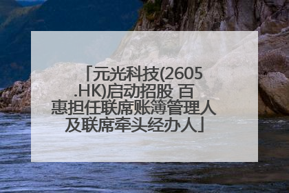 元光科技(2605.HK)启动招股 百惠担任联席账簿管理人及联席牵头经办人
