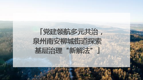 党建领航多元共治，泉州南安柳城街道探索基层治理“新解法”