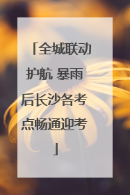 全城联动护航 暴雨后长沙各考点畅通迎考