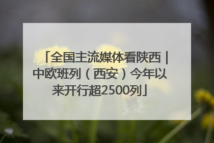 全国主流媒体看陕西｜中欧班列（西安）今年以来开行超2500列