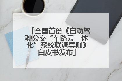 全国首份《自动驾驶公交“车路云一体化”系统联调导则》白皮书发布