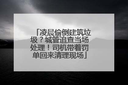 凌晨偷倒建筑垃圾？城管追查当场处理！司机带着罚单回来清理现场