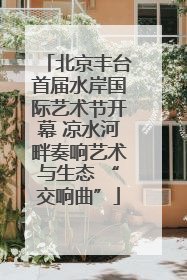 北京丰台首届水岸国际艺术节开幕 凉水河畔奏响艺术与生态 “交响曲”